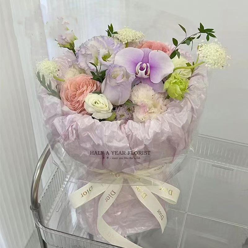 Papel de Embrulho Impermeável Brocade 38g Perolado Neve para Flores Frescas & Arte Floral