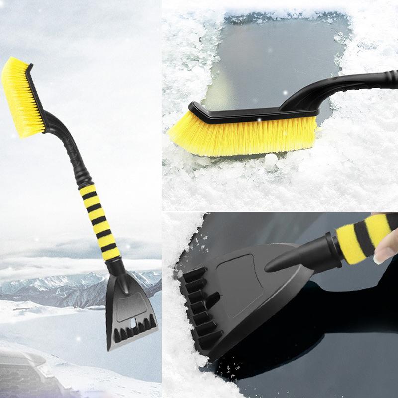 Car Snow Removal Operation Winter Rubbing Board Retractable Brush With Detachable Ice Scraper And Auto Windshield Snow Shovel