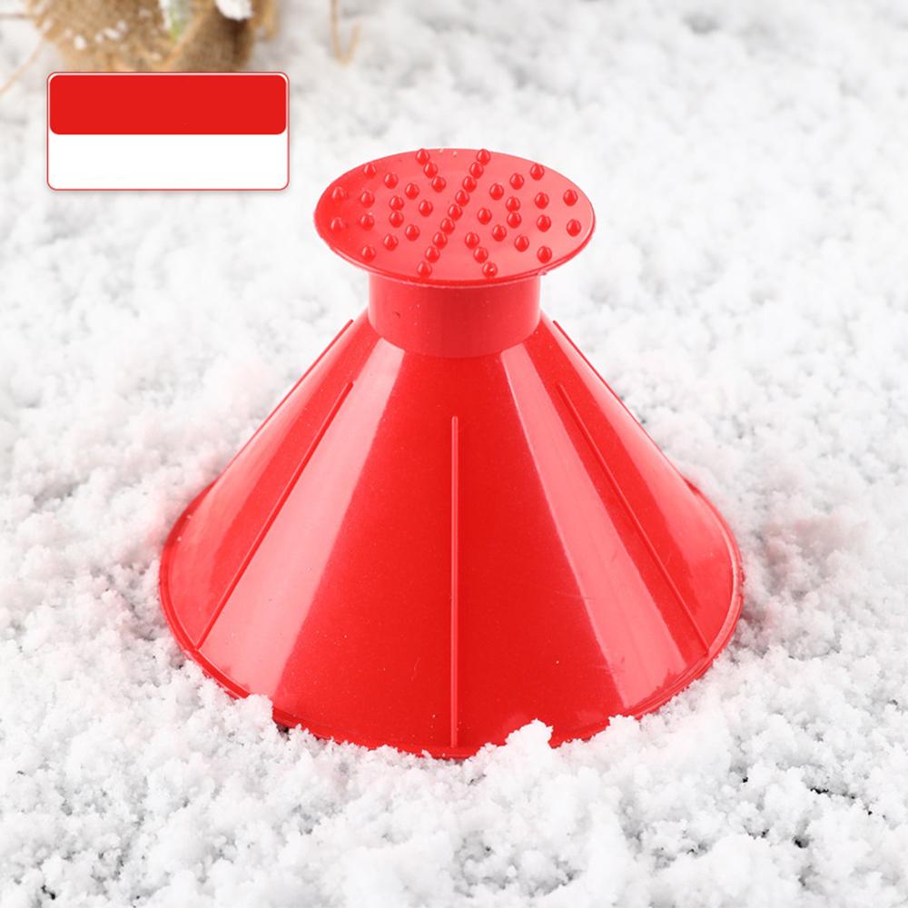 1-4pc Car Snow Removal Shovel Car Window Windshield Magic Ice Scraper Winter Essential Snow Remover Deicer Cone Tool Oil Funnel