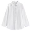 Korean Style Loose Fit Long Sleeve White Shirt - Harajuku Retro Student Top