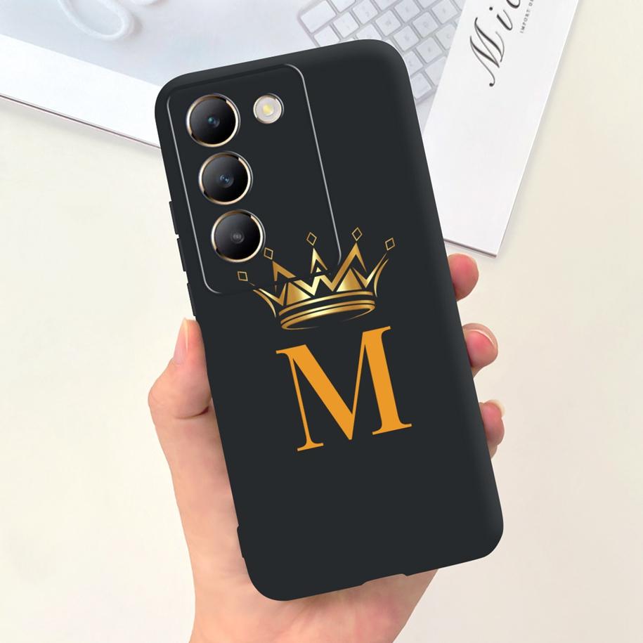 

Чехол для Vivo Y100 5G V2327 Модный с буквами от A до Z Мягкие чехлы для телефона Для Vivo Y 100 V30 Lite 5G V40 SE Чехол Vivo T3 5G V2334 Fundas Vivo V40 SE 5G