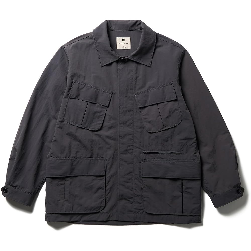 Snow Peak Nylon Washer Jacket JK-26SU006 Charcoal Unisex Lightweight Outerwear Size L