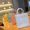Sommer Neue Strandtasche PVC Gummi Wasserdicht Strand Reise Picknick Aufbewahrungskorb Damen Einkauf Handtaschen Sac Jelly Tragetasche 2025