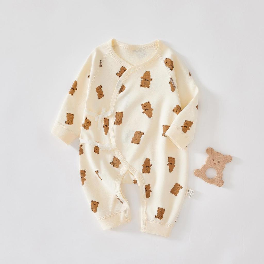 Unisex Pure Cotton Boneless Romper for Newborns, Suitable for Spring & Autumn (0-6 Months)