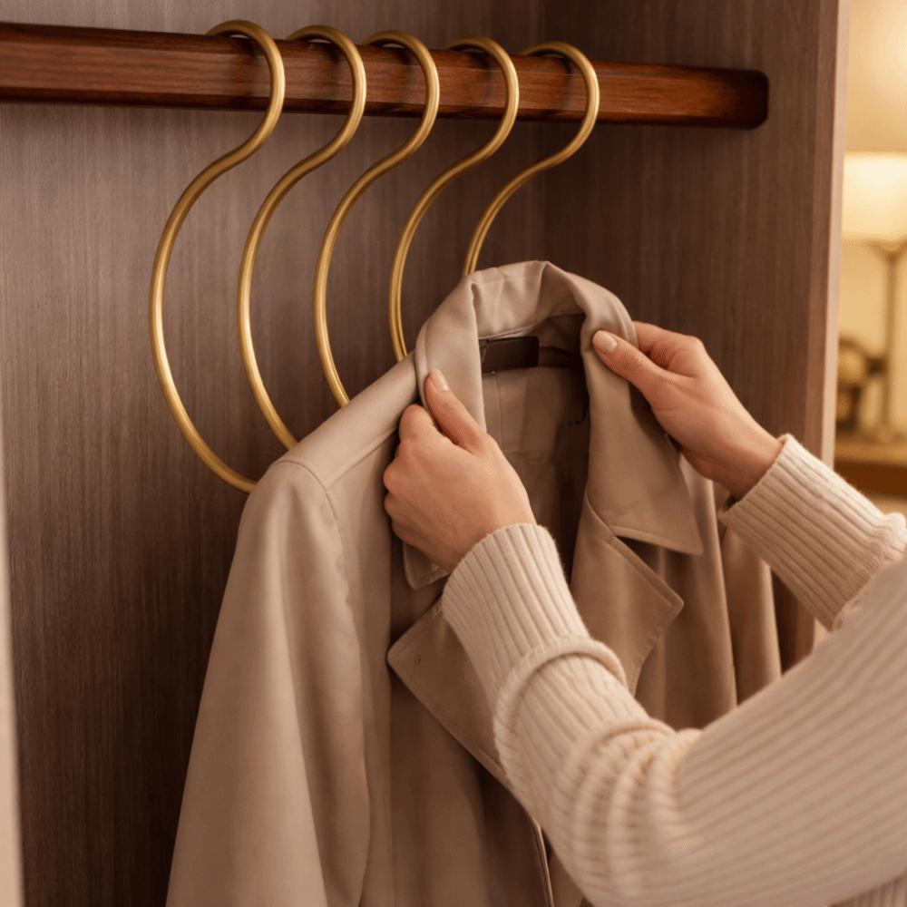 2PCS Aluminum Zinc Zinc Alloy Scarf Bag Hook Space-Saving Closet Organizer Hooks Clothing Hanging