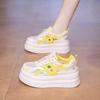 Thick Baseplate Shoes Little White Shoes Women's Summer Mesh Breathable Sneakers Hollow Hole Shoes