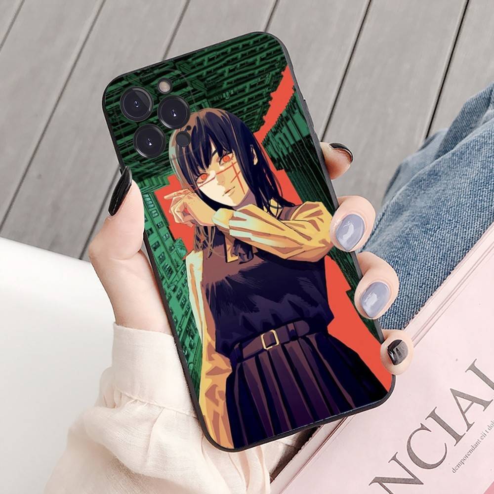 Amine Girl Mitaka Asa Chainsaw Man Phone Case For IPhone 16 15 8 7 6 6S Plus X SE XR XS 14 11 12 13 Mini Pro Max Mobile Case