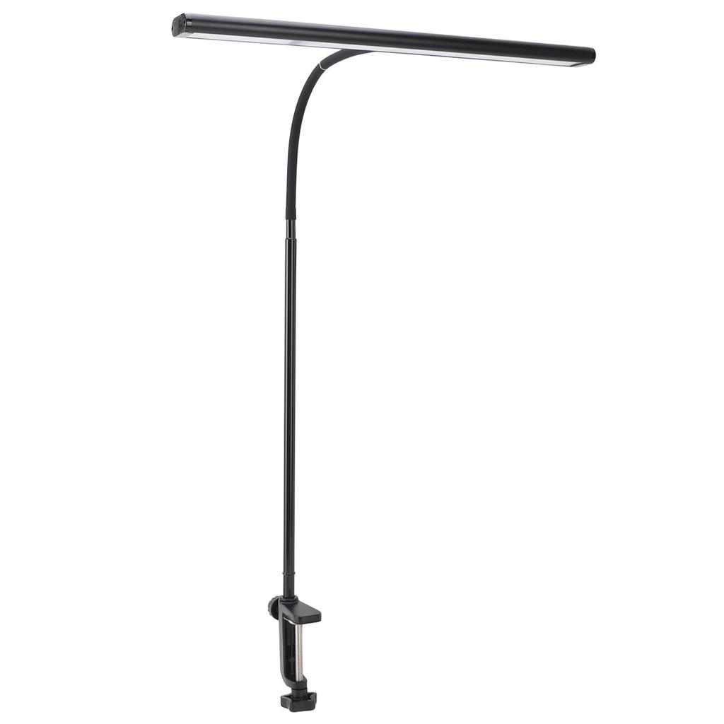 Clamp Desk Lamp Eye Caring Dimmable 3 Color Temp Adjustable Gooseneck LED Table Light with USB