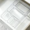 Transparent Acrylic Desktop Storage Organizer with Built-in Dividers and Drawer for Cosmetics and Sundries