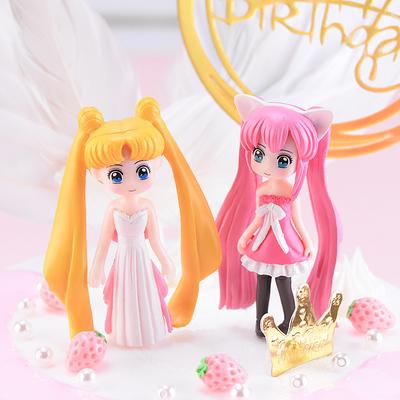 Long-haired Beauty Ornament, Girlish Heart Decoration Cake Ornament Keychain Pendant Cartoon
