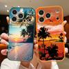 Seaside Coconut Print Case For iPhone 17 Pro Max iPhone 16 15 14 13 Pro Max Magnetic For Magsafe Hybrid TPU+PC Matte Cover