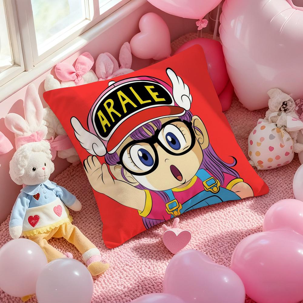 Cartoon Dr Slump Arale Cushion Cover Pattern Printed Pillowcase for Living Room Sofa Cushion Cover & Bedroom Decor