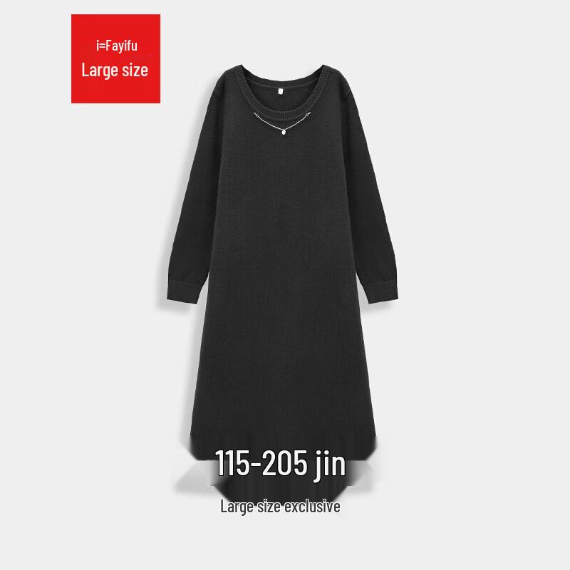 

IEF Women s Plus Size Korean Style Knitted Dress 2XL