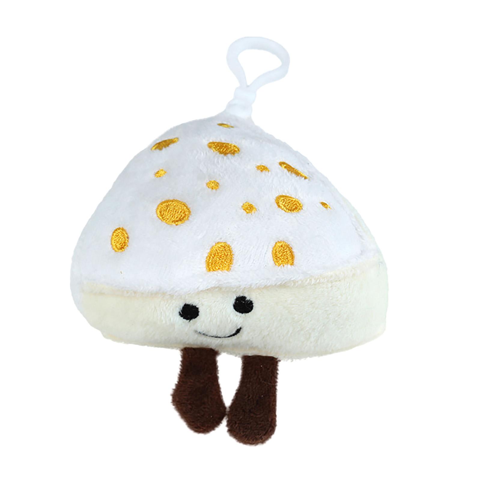 

Cheese Doll Bag Pendant Plush Cute Full Stuffed Keychain Decorative Supplies White