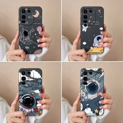 Pro Infinix Note 50S 50 Pro Plus 50X Pouzdro na telefon Vzor zasněženého vesmíru Astronaut Vylepšené protiskluzové kryty z tekutého silikonu Pro Infinix Nárazník Pouzdro