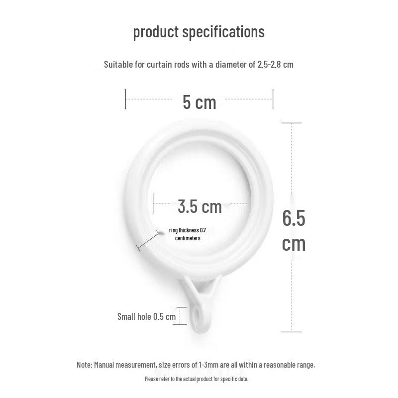 Tysta runda gardinkrokar för romerska stänger