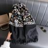 New Winter Warm Cashmere Scarf for Women Embroidery Pashmina Blanket Thick Shawl Wrap Neckerchief Fashion Bufanda Echarpe Poncho