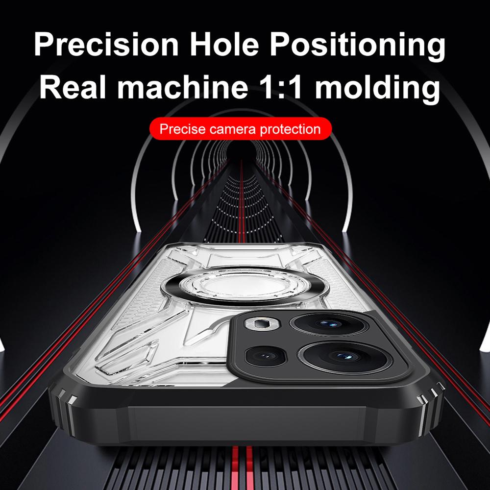 KEYSION Transparent Magnetic Case for TECNO Spark Go 1 1S Go 2025 Silicone+PC Heavy Duty Shockproof Phone Cover for Pop 9 4G