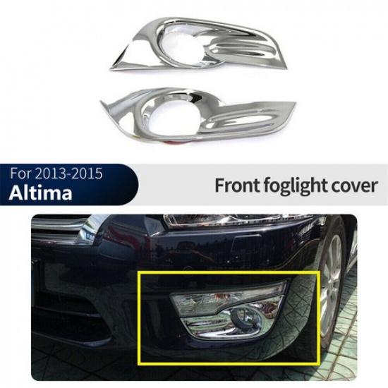 For Nissan Altima 2013-2015 Chrome Front Fog Light Lamp Trim Cover