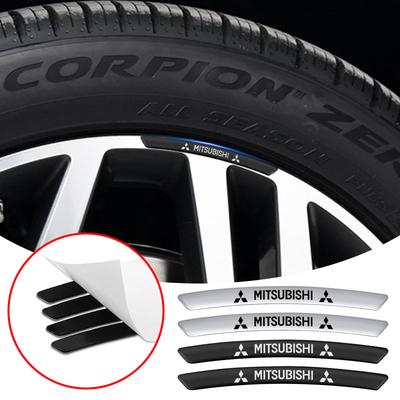 Aluminum Car Wheel Hub Badge Tire Rim Stickers Decoration Accessories Emblem For ASX Lancer 10 Pajero Outlander L200