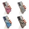 Galaxy Samsung For A06 Gradient Color Clear Shockproof Magnetic Ring Phone Case