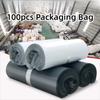100pcs Waterproof Self-adhesive Packaging Bag Self-seal PE Plastic Express Logistics Bag Black Color Dustproof Courier Bag