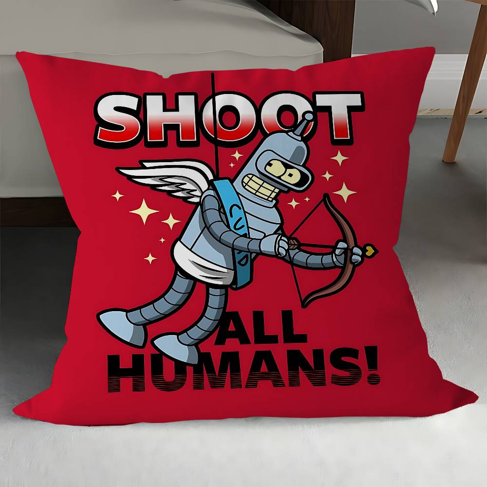 Cartoon Bender Cushion Cover Pillowcase Upholstery Sofa Throw Pillow Home Decor Pillowcas