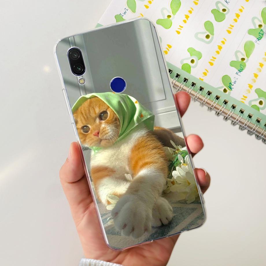 

For Redmi 7 Redmi 7a Back Cover Soft Silicone Flower Stylish Luxury Phone Case For Xiaomi Redmi7 7 a Clear Funda Bumper Redmi 7a чёрный