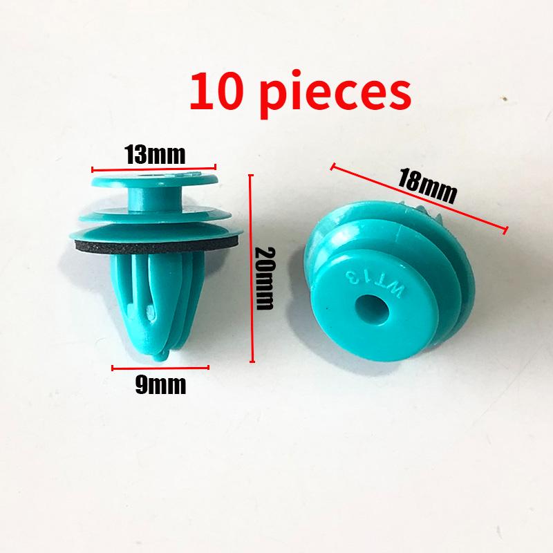 40pcs Green Trim Panel Nylon Retainer Clips Buckle For Toyota 90467-10188 -gee Bumper Door Buckle Car Interior Accessories 10 pieces