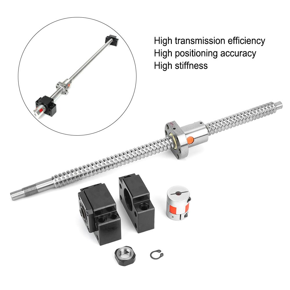 360mm Ball Screw +Nut  BK BF12 Bracket Base 6.35*10mm Coupler Set