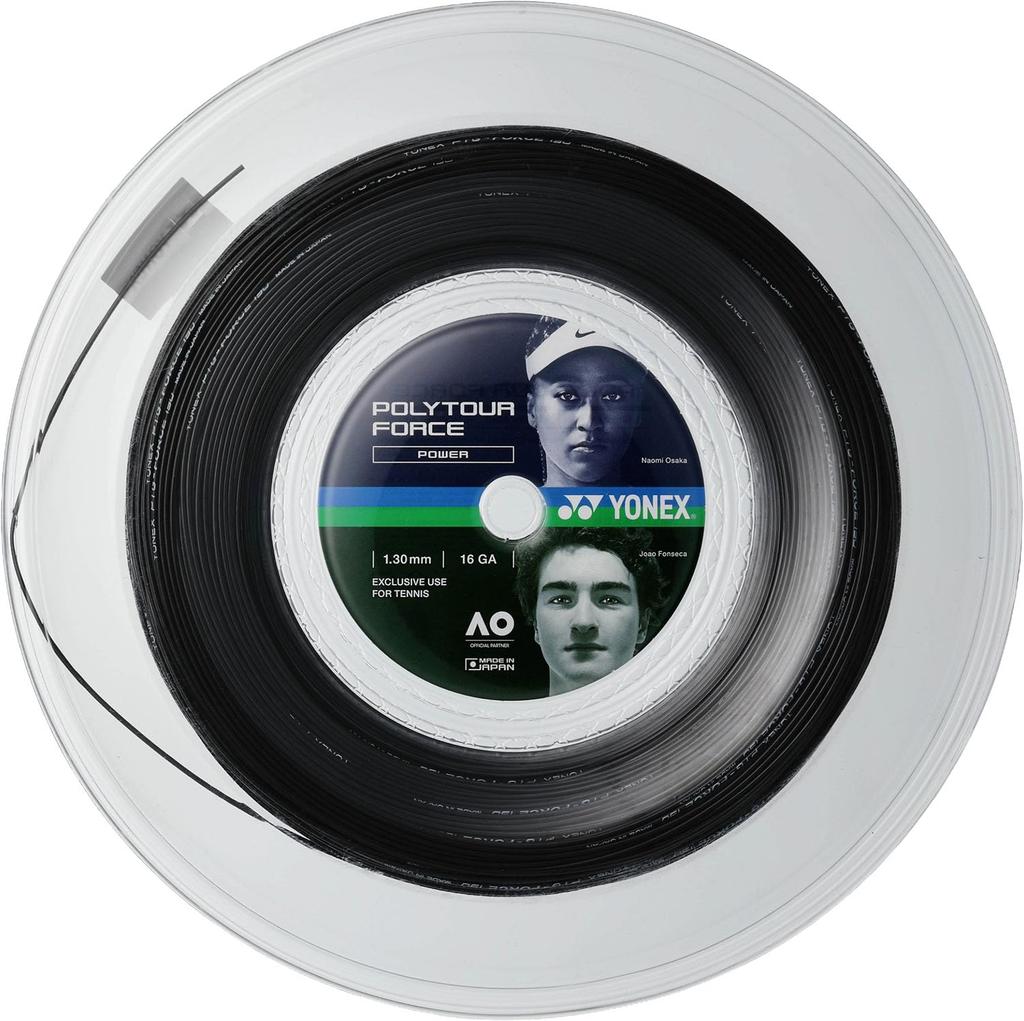 Yonex Poly Tour Force 125 200m Black Tennis String (PTFO25R2)
