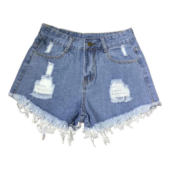 Women's High Waisted Cut Off Denim Shorts Ripped Distressed Frayed Hem Jeans Shorts Summer Stretchy Hot Short Pants