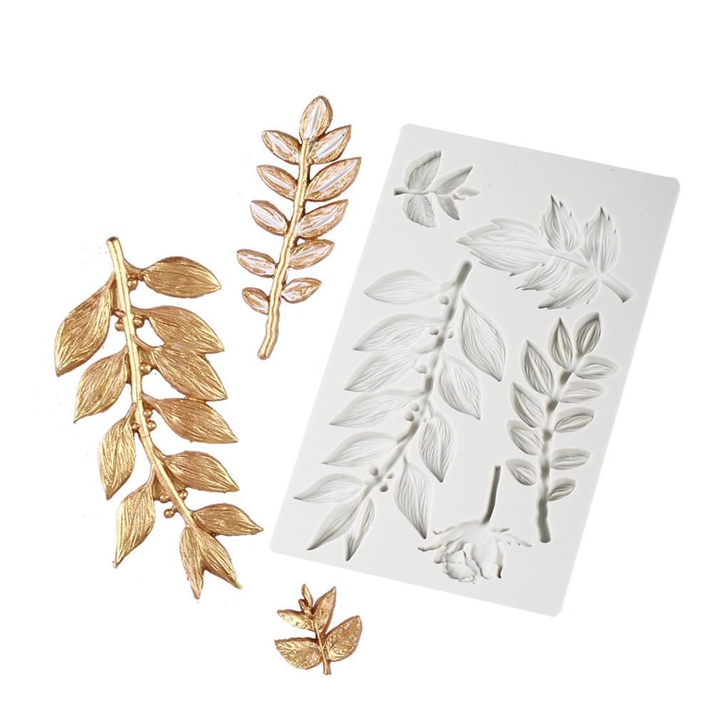 Leaf Shape Silicone Mold Fondant Cake Decorating Tools Home Baking Tool