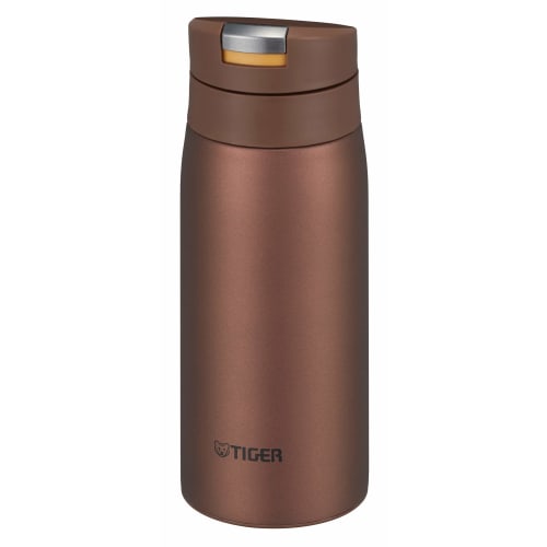 Tiger Vacuum Flask (TIGER) 350ml Sahara Mug Stainless Steel Water Bottle, One-Touch Operated, Lightweight, Red Ochre, MCX-A352RO