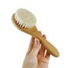 Natural Cradle Cap Brush Wooden Handle Infant Hair Brush High Quality Baby Hair Brush