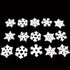 50pcs Vintage White Wooden Snowflakes - Perfect for Christmas & Holiday Decor, Home, Office.