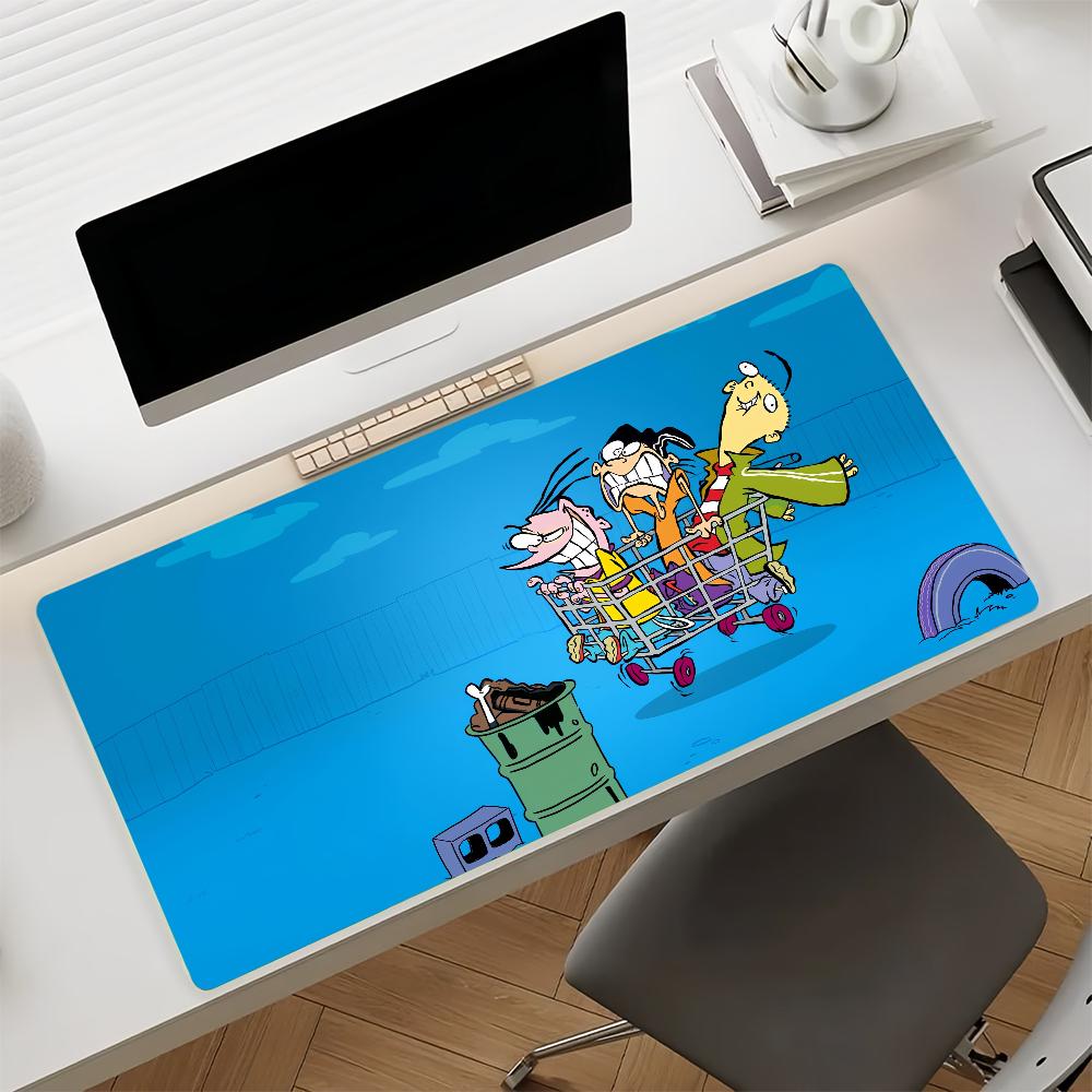 Cartoon E-Ed Edd n E-Eddy-S Mauspads Rutschfeste Gummi-Gamer-Balance-Computer-Matten Dekoration Schreibtischmatten Laptop Büro Groß