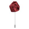 Versatile Red Men Lapel Pin Tie Fixed Lapel Decoration Tie Brooch Rose Flower Pin Wedding Party