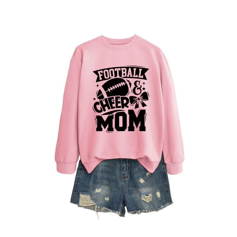 Football Cheer Mom Plus Size Loose Comfortable Hoodie
