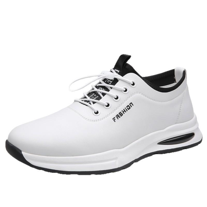 2025 spring and autumn new men's daily casual leather shoes men's sports style casual white shoes
