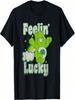 T-shirt Stressata Orso Portafortuna Che Salta Si Sente Fortunato_ Orso Portafortuna St