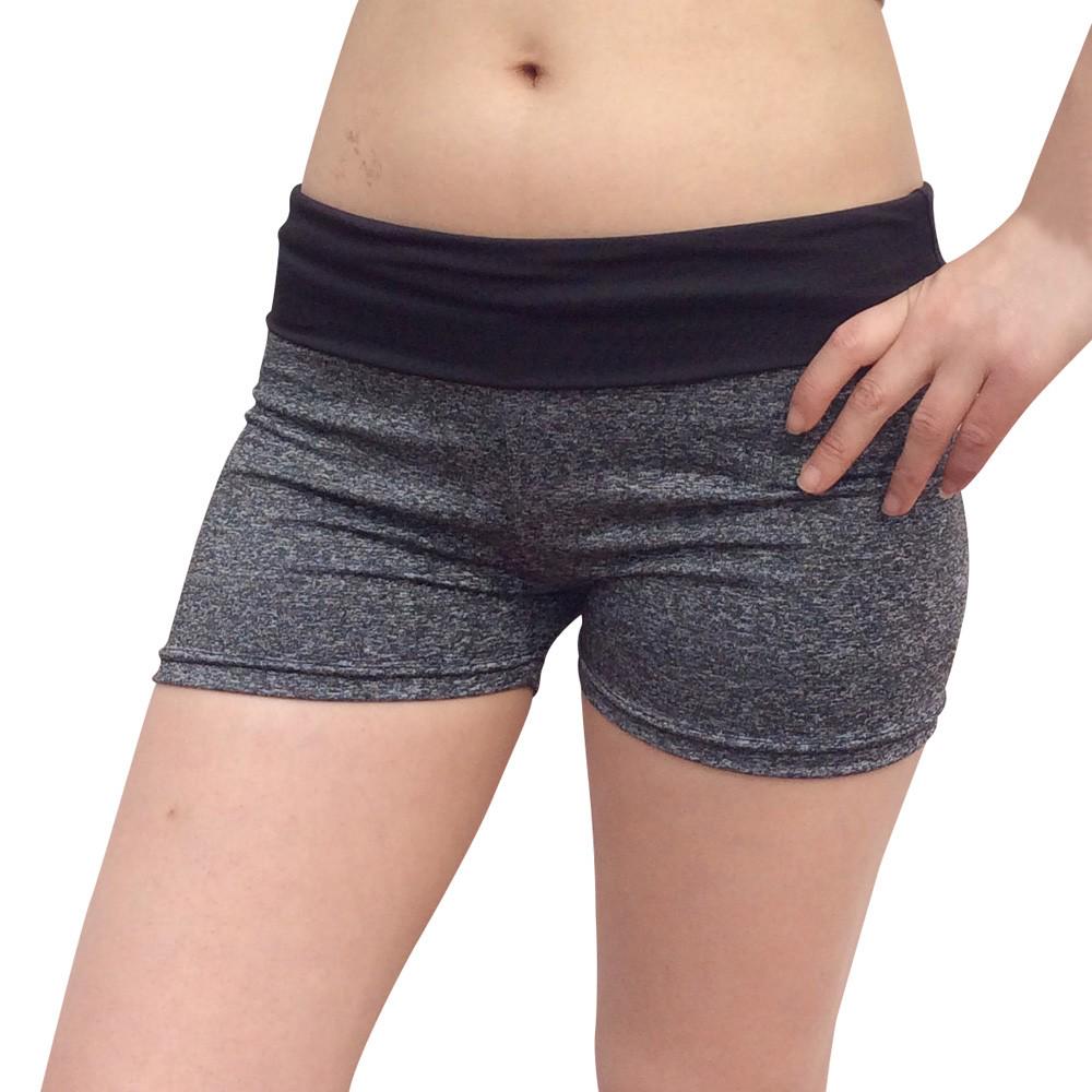 

Женские лоскутные спортивные шорты с поясом для тренировок в тренажерном зале, узкие шорты для йоги One Size чёрный