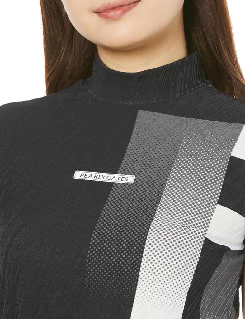 shirt brand Golf innerwear navy 0 [PEARLY GATES] Women's short-sleeved high-neck (stretchable, logo) / / 055-4167310 120_Dark [S]