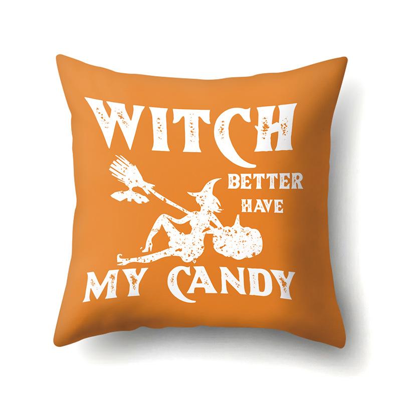 Halloween Pillowcase Car Waist Pillow Pumpkin Sofa Cushion Cover Office Home Living Room Pillowcase