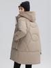 Autumn and Winter Women's Thickened Hooded Coat Loose Mid-length Fake Two-piece Windproof Warm Jacket Cold-proof Clothing