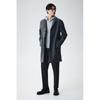 H M sliM Fit Wool Blend Coat Dark Grey