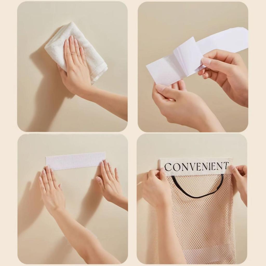 Large Capacity Mesh Storage Wall-mounted Multifunctional Storage Bag for Groceries Reusable Kitchen Storage and Organizing Tool