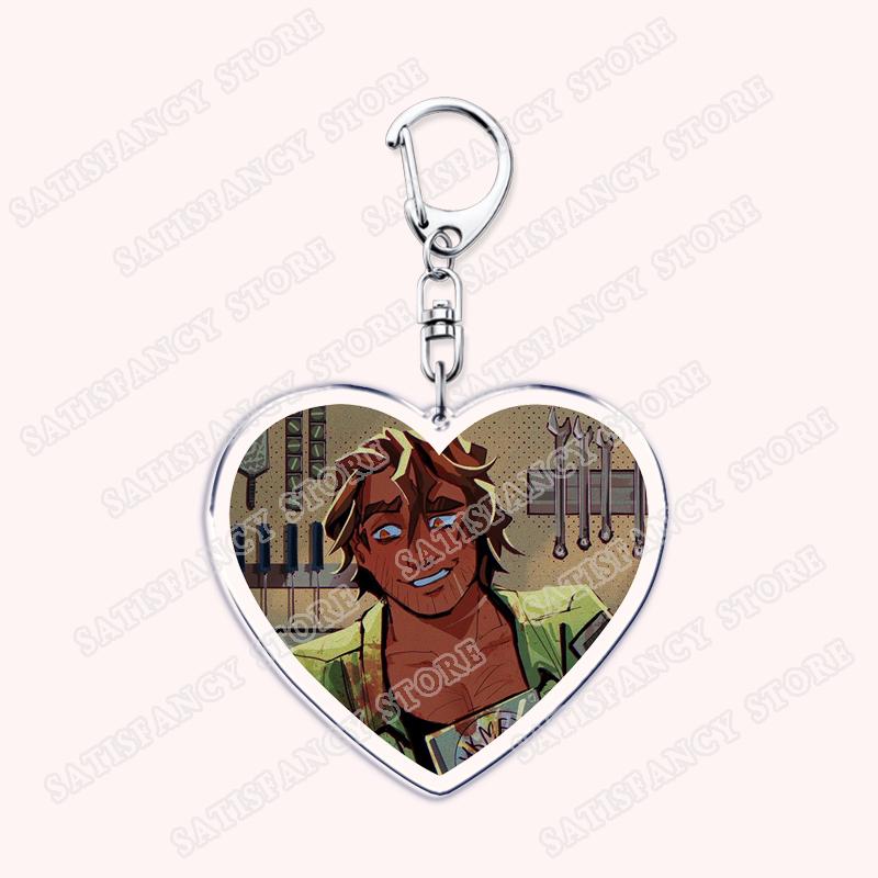 YKMET Game Love Boyfriend To Death Heart Shape Keychain for Accessories Pet Strade Ren Keyring Jewelry Friends Fans Gamers Gifts