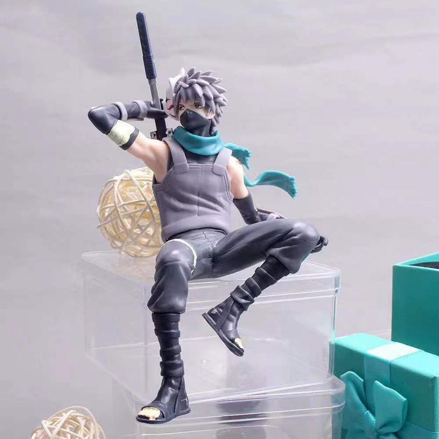 19cm Hot Cartoon Naruto Anime Model Hatake Kakashi Action Figure Dark Ninja Kakashi Figurine PVC Collection Model Doll Toys