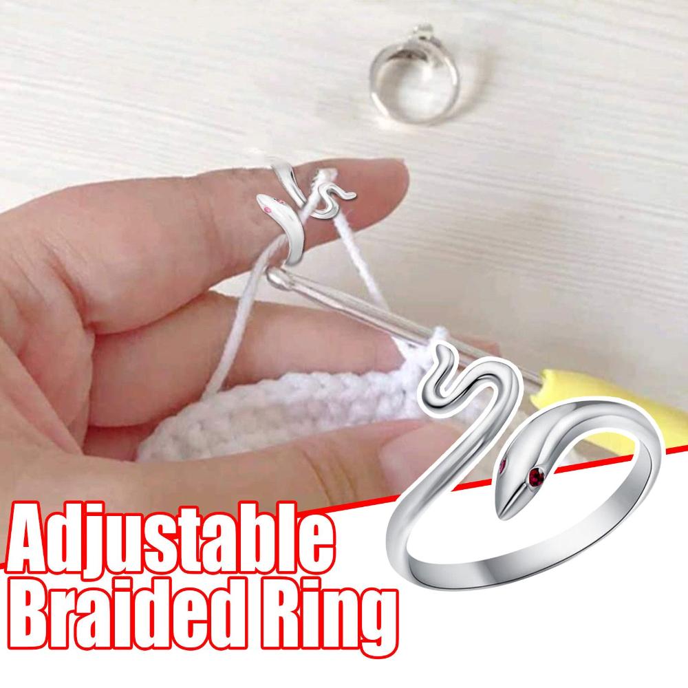 Jewelry Knitting Tools Fox/Snake Yarn Guides Thimble Ring Finger Wear Knitting Loop Crochet Ring